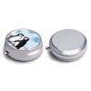 I Love Penguins Pill Box Portable Mini Travel Pill Organizer Holder 3 Compartment Decorative Round Pills Case Exquisite Daily Vitamin Container for Cod Liver Oil view 3