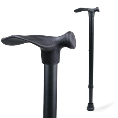 amicura FineStride Walking Cane for Men & Women Ergonomic Handle Height Adjustable Lightweight Portable Walking Stick Left Hand