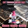 Fast-Acting Heavy-Duty Grill Degreaser Spray, Heavy Duty BBQ Grill Degreaser, 120 Ml Cleaner Degreaser Smoky Stains with Stainless Steel Brush for Burnt Food & Grease (2 pcs) view 2