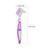 FESTFENDS 6Pcs Travel Denture Cleaning Brush: Double Sided Denture Toothbrushes with Soft Bristles - Dental Cleaning for Partial Or Full False Teeth, for Retainer and Senior Oral Care view 2
