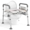 HOMLAND Toilet Seat Riser for Seniors with Adjustable Height & Width, 300lb view 1