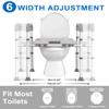 HOMLAND Toilet Seat Riser for Seniors with Adjustable Height & Width, 300lb view 2