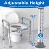 HOMLAND Toilet Seat Riser for Seniors with Adjustable Height & Width, 300lb view 3