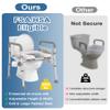 HOMLAND Toilet Seat Riser for Seniors with Adjustable Height & Width, 300lb view 4
