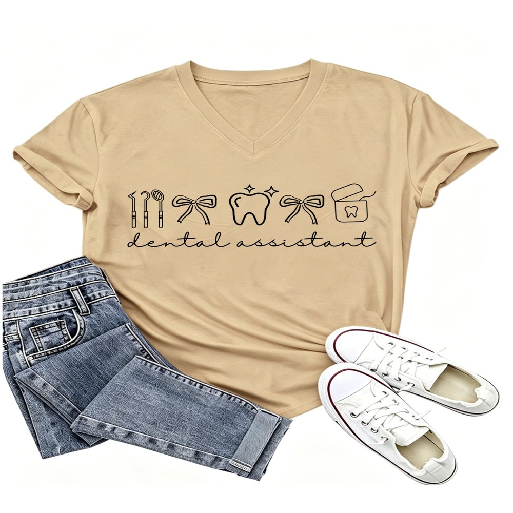 Dental Assistant Shirt Dental Shirt Women Funny Dentist Teeth T-Shirt Cute Tooth Shirts for Women Men