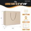 YACEYACE Gift Bags with Bow, 20Pack of Gift Bags Bulk, Ribbon and Card, Champagne Gold, Elegant Boutique Kraft Bag for Party, Wedding,12.5"x4"x10" view 3