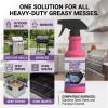 Fast-Acting Heavy-Duty Grill Degreaser Spray,BBQ Grill Cleaner Spray for Outdoor Grills,Multi-Surface Heavy Duty Degreaser Cleaner for Kitchen Stubborn Splatters,Stove Top,Drip Pans (3) view 3