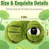 3D Frog Sleep Mask, Soft Plush Light Blocking Eye Mask with Adjustable Strap and Storage Pocket, Comfortable Animal Design for Travel, Nap, Meditation and Night Sleep (2PCS) view 2