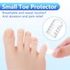 20 Pcs Silicone Anti-Friction Toe Protector, Soft Clear Little Gel Toe Protectors Breathable Toe Covers, Breathable Toe Covers, Breathable Silicone Little Toe Sleeves Women Men, Running, Hiking (20) view 3