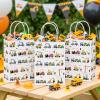 Lemicin 12 Pcs Construction Birthday Party Favor Construction Party Gift Bags with Handles Truck Paper Snack Treat Goodie Bag Candy Gift Wrapping for Truck Themed Birthday Decoration Supplies view 2