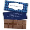 12ct Personalized Father's Day Candy Party Favors in Bulk Chocolate Bars (12 Count) - Argyle Pattern view 1