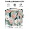 YCCZCPRL Tulip Flower Tissue Box Cover Facial Paper Organizer Dispenser with Bottom Belt for Bathroom, Kitchen, Night Stands, Home, Car, Pink White Floral view 2