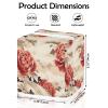 YCCZCPRL Peony Flower Tissue Box Cover Facial Paper Organizer Dispenser with Bottom Belt for Bathroom, Kitchen, Night Stands, Home, Car, Floral view 2