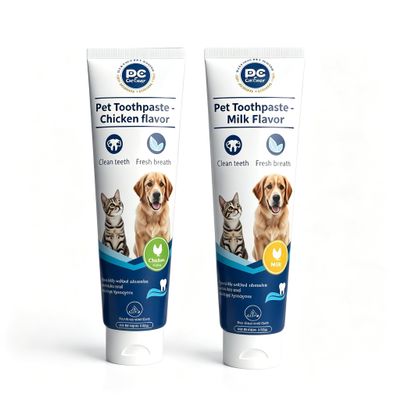 PCpetclear Pet Milk Flavor Toothpaste and Pet Chicken Flavor Toothpaste Kit