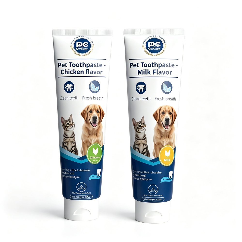 PCpetclear Pet Milk Flavor Toothpaste and Pet Chicken Flavor Toothpaste Kit