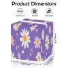 YCCZCPRL Purple Daisy Tissue Box Cover Facial Paper Organizer Dispenser with Bottom Belt for Bathroom, Kitchen, Night Stands, Home, Car, Floral view 2