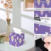 YCCZCPRL Purple Daisy Tissue Box Cover Facial Paper Organizer Dispenser with Bottom Belt for Bathroom, Kitchen, Night Stands, Home, Car, Floral view 4