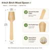 TANGTEA 600 PCS Square Head Wooden Spoons, 3.8 Inch Mini Ice Cream Spoons view 2