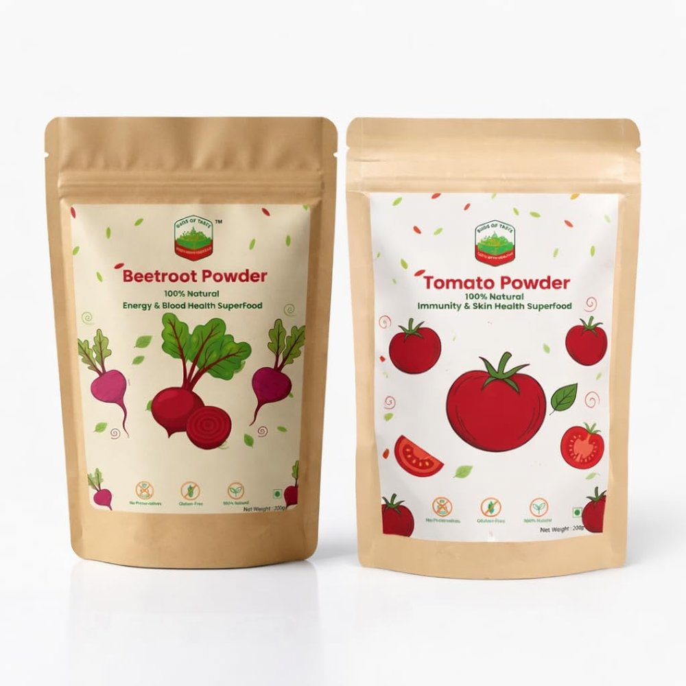 Buds of Taste Beetroot (Pack of 1) + Tomato (Pack of 1) | Farm Fresh Vegetables for Juices, Salads, Curries & Indian Recipes | Healthy Daily Use Kitchen Combo