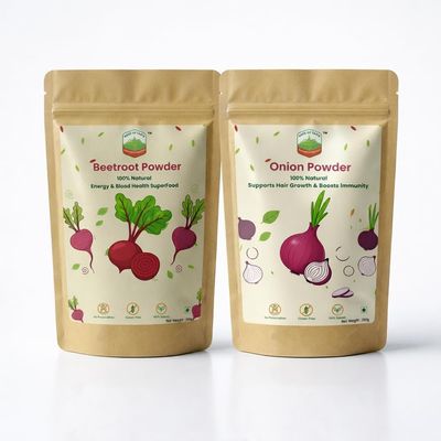 Buds of Taste Beetroot (Pack of 1) + Onion (Pack of 1) | Farm Fresh Vegetables for Juices, Cooking, Curries & Gravies | Daily Use Kitchen Combo for Indian Recipes