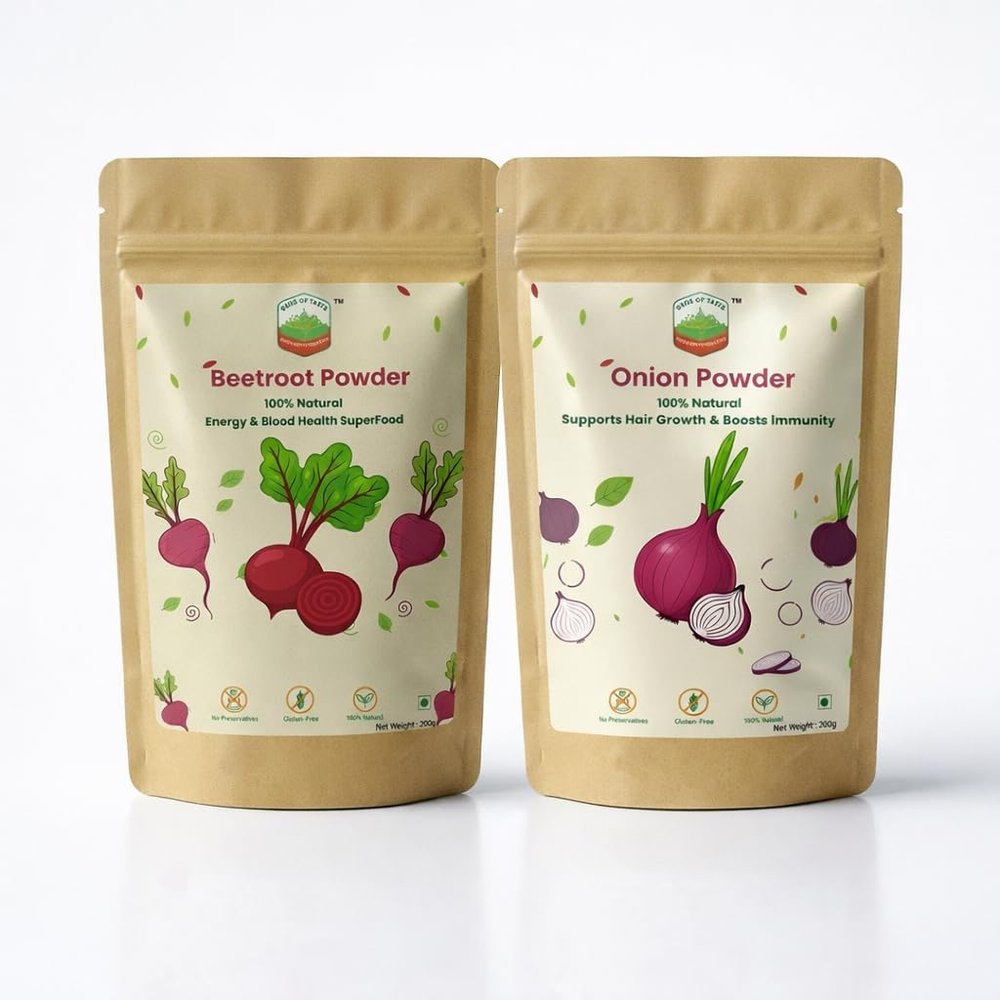 Buds of Taste Beetroot (Pack of 1) + Onion (Pack of 1) | Farm Fresh Vegetables for Juices, Cooking, Curries & Gravies | Daily Use Kitchen Combo for Indian Recipes