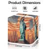 YCCZCPRL Statue of Liberty Tissue Box Cover Facial Paper Organizer Dispenser with Bottom Belt for Bathroom, Kitchen, Night Stands, Home, Car, Independence Day view 2
