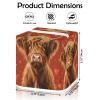 YCCZCPRL Highland Cow Tissue Box Cover Waterproof Facial Paper Organizer for Kitchen Dining Bathroom Cafe Spa Home Decor, Red Love view 2