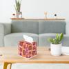 YCCZCPRL Geometric Shape Tissue Box Cover Waterproof Facial Paper Organizer for Kitchen Dining Bathroom Cafe Spa Home Decor, Retro Rectangle view 3