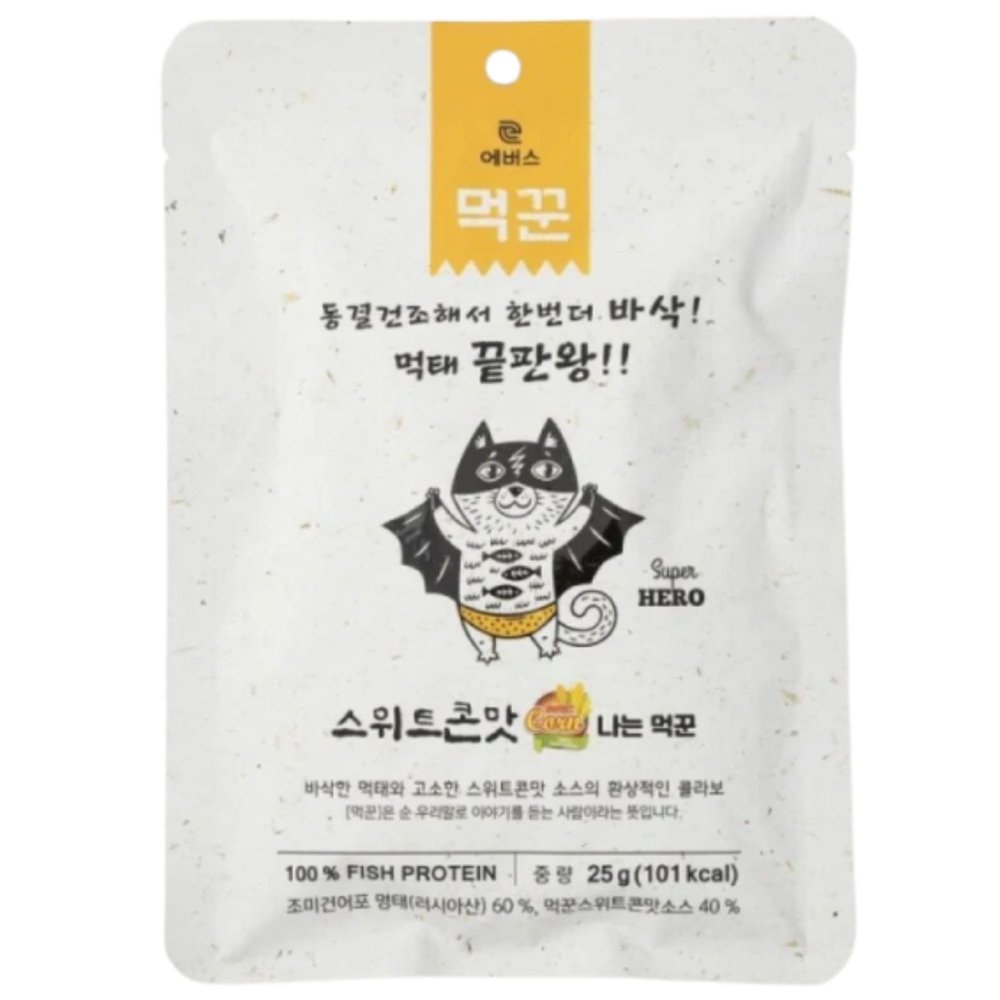 EVERS Meoktae Freeze-Dried Pollock Protein Chips (Sweet Flavor, 25g) . (1 pack)