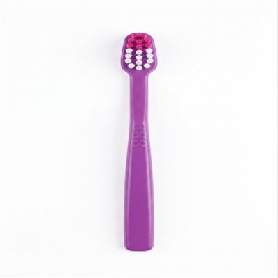 Soft Manual Toothbrush for Daily Oral Care Gentle Cleaning Durable Handle Comfortable Grip Deep Cleaning Toothbrush (Purple)