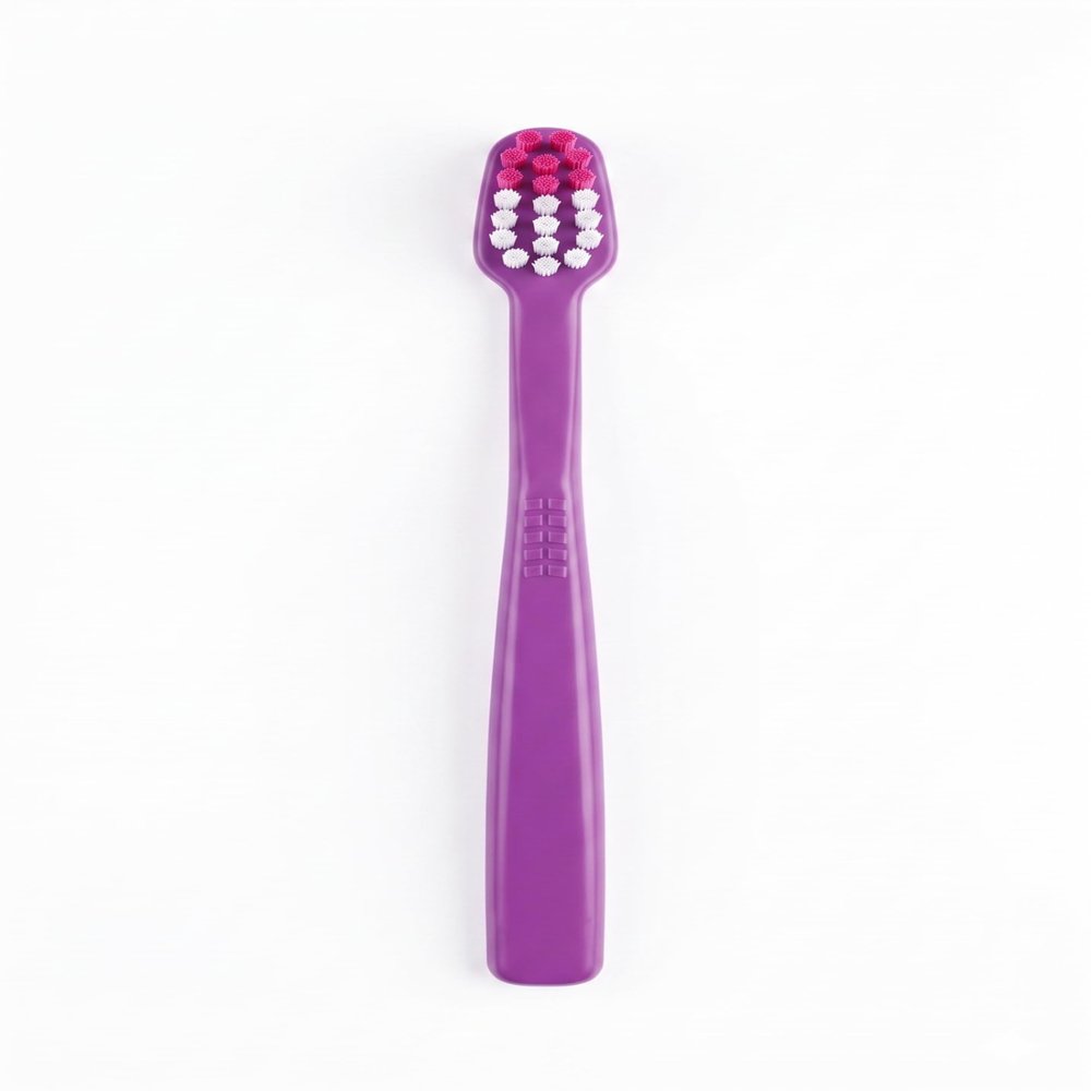 Soft Manual Toothbrush for Daily Oral Care Gentle Cleaning Durable Handle Comfortable Grip Deep Cleaning Toothbrush (Purple)