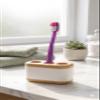 Soft Manual Toothbrush for Daily Oral Care Gentle Cleaning Durable Handle Comfortable Grip Deep Cleaning Toothbrush (Purple) view 2
