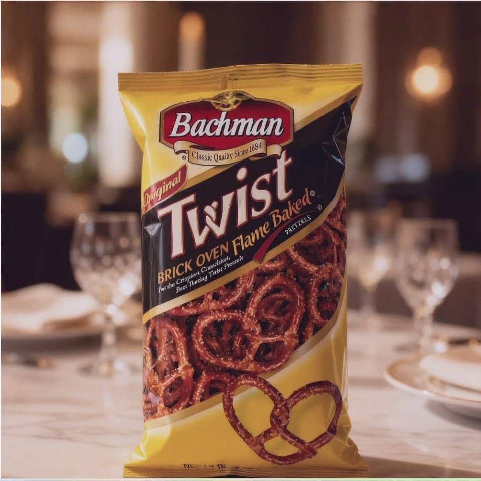 Bachman Of Hanover Original Twist Pretzels 10 oz. Bag- Brick Oven, Flame Baked (4 Bags) (2, 10 Ounce)