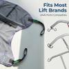Universal Full Body Mesh Lift Sling with Commode Opening,Polyester Slings for Patient Lifts -Compatible with Hoyer, Invacare, McKesson, Drive, Lumex, Medline, Joerns (S) view 4