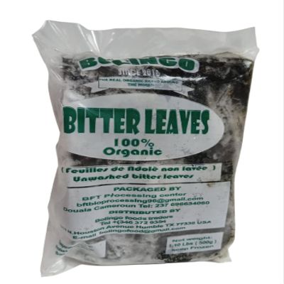 Frozen African Bitter Leaves 500g (1.1 lb) Organic Ndole Leaves, Unwashed Bitter Leaf Vegetable for Soup, Stew & Traditional African Cooking, Fresh Frozen Imported Leafy Greens, International Grocery
