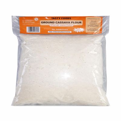 Water Fufu Placali Cassava Dough 2 lb, Authentic African Ground Cassava Fufu Mix, Ready to Cook Fermented Cassava Paste, Traditional West African Swallow Staple, Frozen International Grocery Food