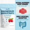 Magnesium Glycinate Gummies 400mg High Absorption Chelated Magnesium for Sleep, Muscle & Nerve Support Vegan Raspberry Flavor, 60 Gummies view 2