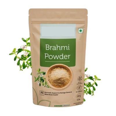 100% Pure & Natural Brahmi Powder Organic - 3.52Oz / 100Grm - For Men & Women