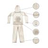 CAQYPVH Mosquito Net Suit, Lightweight Mesh Hooded Jacket and Pants for Hunting Fishing Gardening Outdoor, Khaki XL/XXL view 4