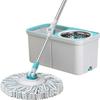 Dual Drive Stainless Steel Mop Bucket Set - 360 Rotating Wet & Dry Mop for Effortless Cleaning, No Hand-Washing Needed, Household Essential White Bucket+Mop+8 Mop Heads view 1