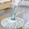 Dual Drive Stainless Steel Mop Bucket Set - 360 Rotating Wet & Dry Mop for Effortless Cleaning, No Hand-Washing Needed, Household Essential White Bucket+Mop+8 Mop Heads view 4