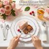 Glowserve 350PCS Plastic Plates Sliver Disposable Dinnerware for 50 Guests view 2