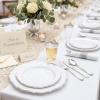 Glowserve 350PCS Plastic Plates Sliver Disposable Dinnerware for 50 Guests view 4