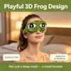 3D Frog Sleep Mask, 3D Sleep Mask-Eye Masks Soft Cartoon Eyeshade Funny Cute Contoured Blackout Froganimal for Women, Men (2PC) view 2