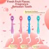 10Pcs The 4 in 1 Portable Oral Care Toothbrush Set: Soft Bristle Bead Toothbrush, Tongue Scraper, Built-in Dental Floss & Hidden Toothpick - Perfect for Your Travel Needs (Pink) view 2