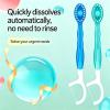 10Pcs The 4 in 1 Portable Oral Care Toothbrush Set: Soft Bristle Bead Toothbrush, Tongue Scraper, Built-in Dental Floss & Hidden Toothpick - Perfect for Your Travel Needs (Pink) view 3