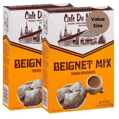 French Beignet Doughnut Mix Bundle featuring two 28 oz packs of authentic Beignet mix.