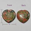 Natural Green Unakite Heart Shaped Worry Stones Hand Carved Polished Healing Crystal Pocket Energy Stone - Gifts for Chakra Reiki Yoga Meditation Balancing Relieve Anxiety Stress view 4