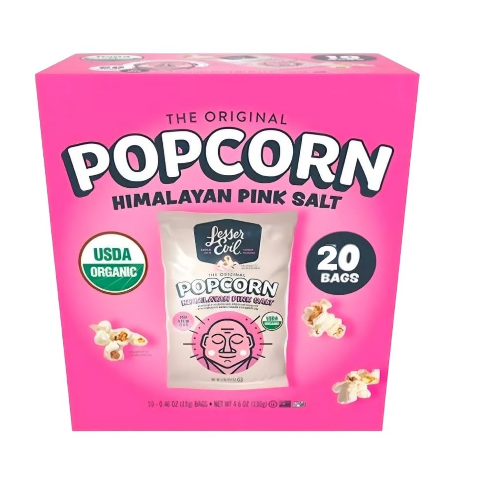 Himalayan Pink Salt Organic Popcorn, 4.6oz/20ct