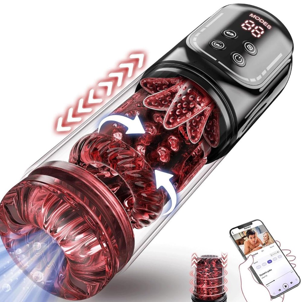 2026 New Hands Free Male Masterburbatar, 7X Speed & Extension Adjustment & Foldable Handle
